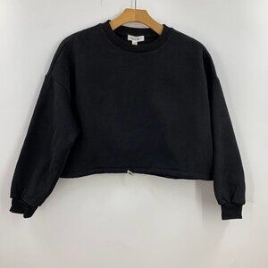 Cali Be Women's Cropped‎ Cotton Drawstring Long Sleeve Size XS NWT